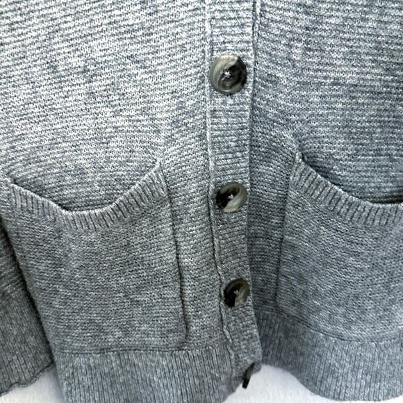 Abercrombie & Fitch Long Gray Women Cardigan Sweater Size Small Y2K schoolgirl - Picture 5 of 6